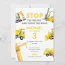 Search for stop the traffic birthday invitations Digger