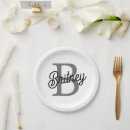 Search for monogram paper plates Black