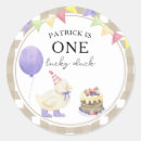 Search for duck birthday stickers Watercolor