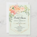 Search for frame bridal shower invitations Peach