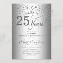 Search for 25th anniversary party invitations Silver foil