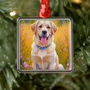 Search for yellow lab puppy christmas tree decorations Pet
