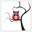 Search for red owl stickers Black