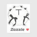 Search for initial t stickers Vintage