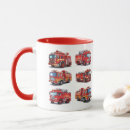 Search for red fire truck mugs Fireman