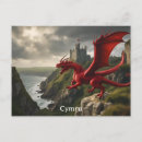 Search for red dragon postcards Wales