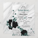 Search for teal blue shower bridal shower invitations Botanical