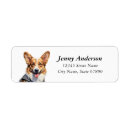 Search for corgi return address labels Cute