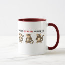 Search for cute monkey face mugs Three wise monkeys