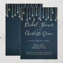 Search for starry lights invitations Blue