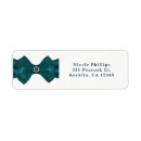 Search for teal ribbon return address labels Elegant