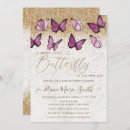 Search for glitter butterfly invitations Gold