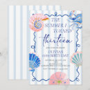 Search for thirteen birthday invitations Blue
