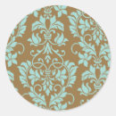 Search for blue and brown wedding stickers Floral
