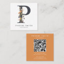Search for initial p business cards Floral