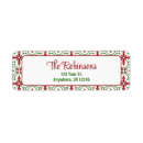 Search for red snowflake return address labels Merry
