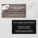 Search for barbed wire business cards Security