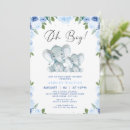 Search for elephant baby boy shower invitations Floral