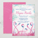 Search for flamingo pool party invitations Pink