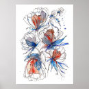 Search for pen and ink drawings posters Flowers