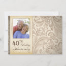 Search for 40th wedding anniversary invitations Vintage