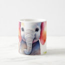 Search for elephant watercolor mugs Nature