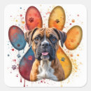 Search for boxer dog stickers Watercolor