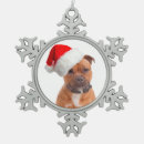 Search for staffy christmas tree decorations Staffordshire bull terrier