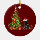 Search for black pug christmas tree decorations Santa