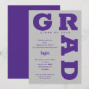 Search for purple and grey invitations Grad