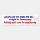 Search for vote for democracy bumper stickers Patriotic