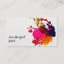 Search for paint splatter business cards Pink