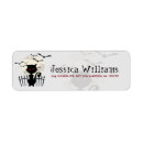 Search for black and white cat return address labels Halloween