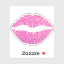 Search for faux pink glitter stickers Kiss