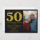 Search for surprise wedding invitations Black and gold