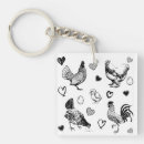 Search for cute chickens key rings Farm