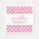 Search for gingham napkins Girly