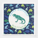 Search for dinosaurs napkins Watercolor