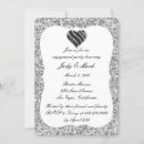 Search for silver engagement party invitations Bridal