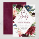Search for pink blue flowers baby shower invitations Geometric