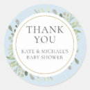 Search for boy baby shower thank you stickers Botanical