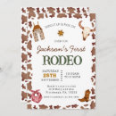 Search for my rodeo 1st birthday invitations Cowboy