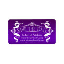 Search for purple damask return address labels Vintage
