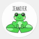Search for cute cartoon frog stickers Lily pad