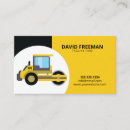 Search for road construction business cards Heavy equipment