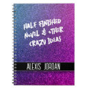 Search for name pink and purple glitter notebooks Chic