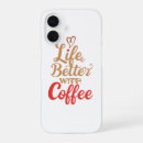 Search for coffee lovers iphone cases Typography