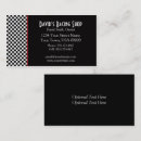 Search for checkered flag business cards Black and white