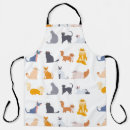 Search for crazy standard aprons Kitty cats