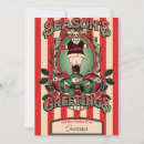 Search for retro santa invitations Stripes